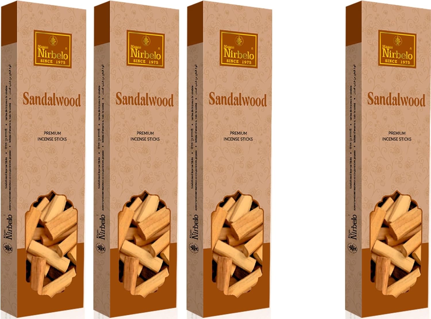 NIRBELO Hand Rolled Masala Incense Sticks Sandalwood Pack of 36