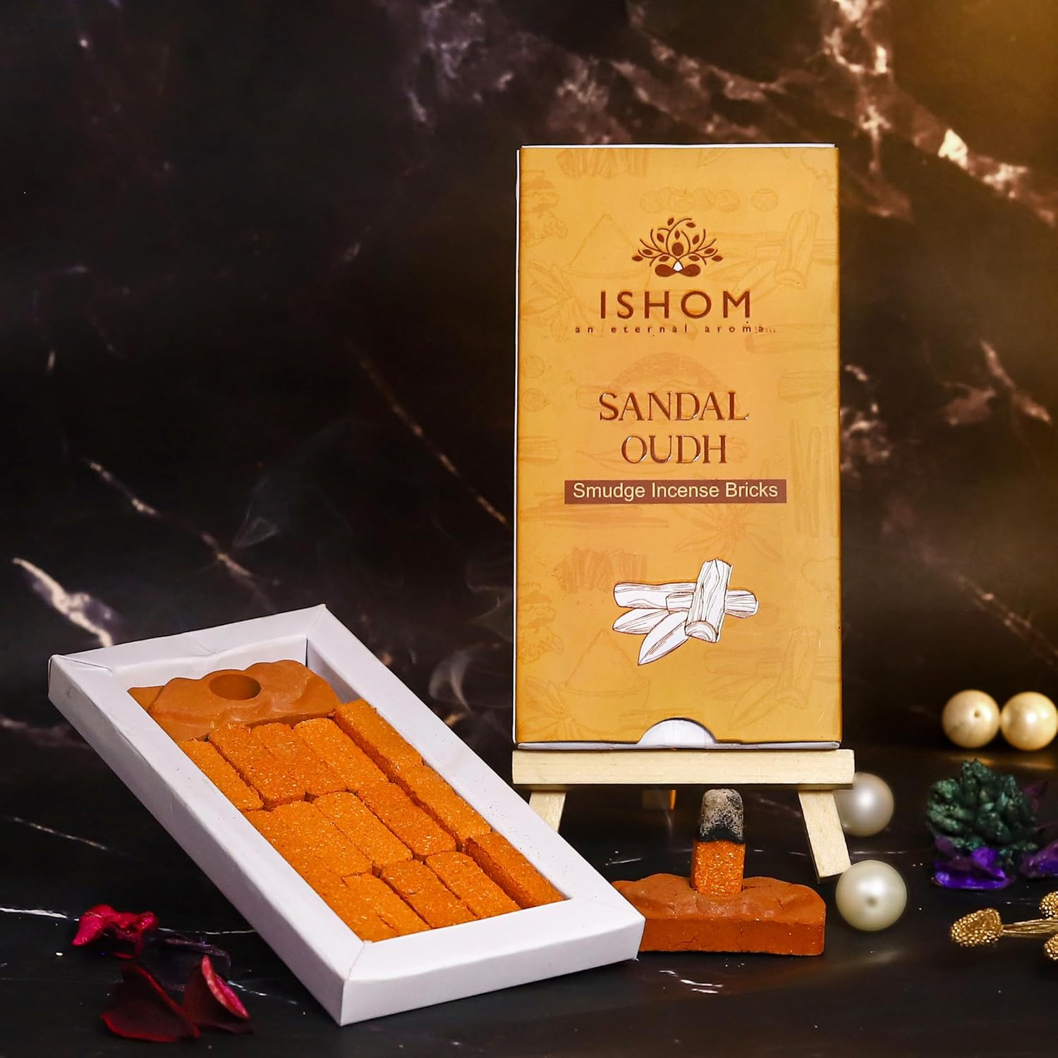 ISHOM Smudge Incense Bricks Combo Pack of 90