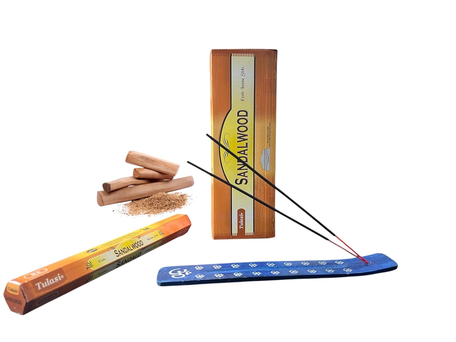 Salco Sandalwood Incense Box of Six 20 Stick Hex Tubes