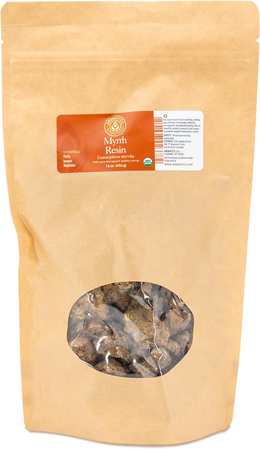Aromatics International Myrrh Resin 16oz Natural Aromatic for Incense and Wellness
