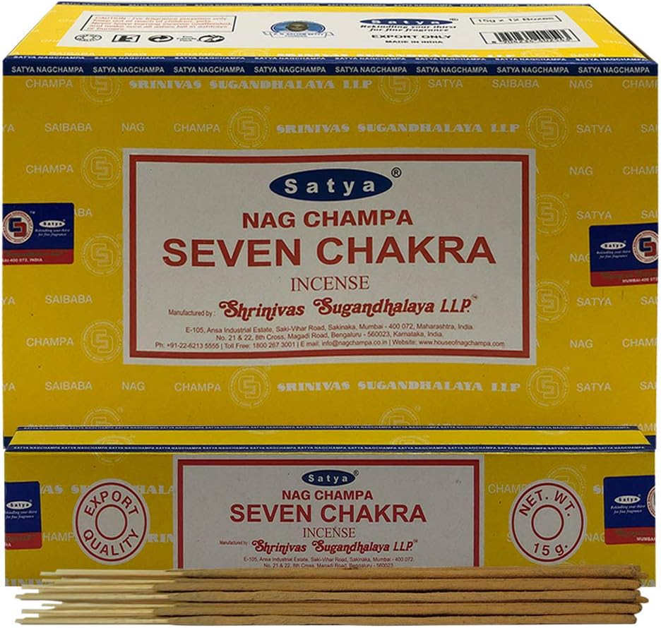 Seven Chakra Incense Sticks and Holder Set