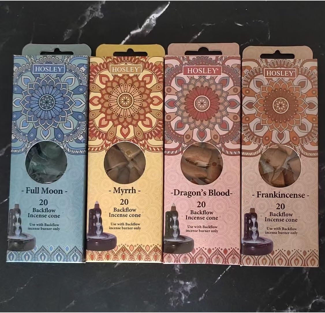 Hosley Myrrh Backflow Incense Cones - 120 Pcs Set