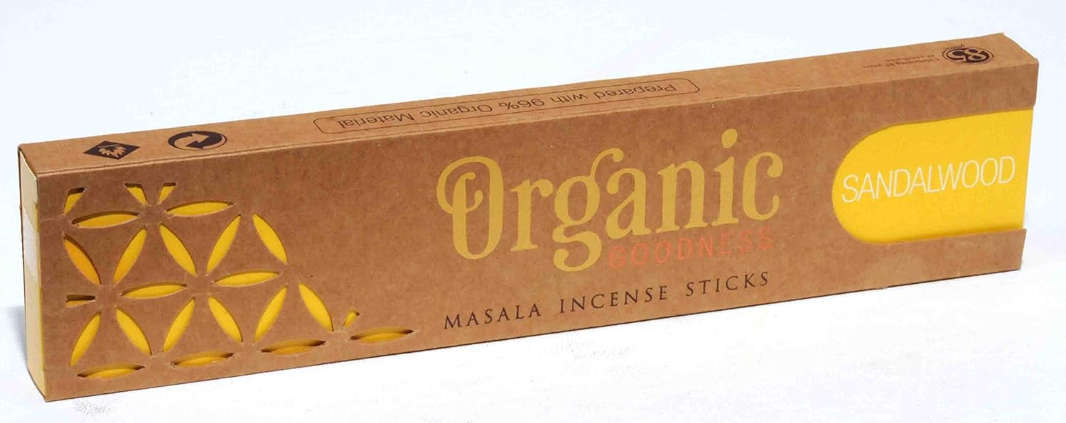 Organic Goodness Incense Sticks 3 Pack Sandalwood Champa Patchouli