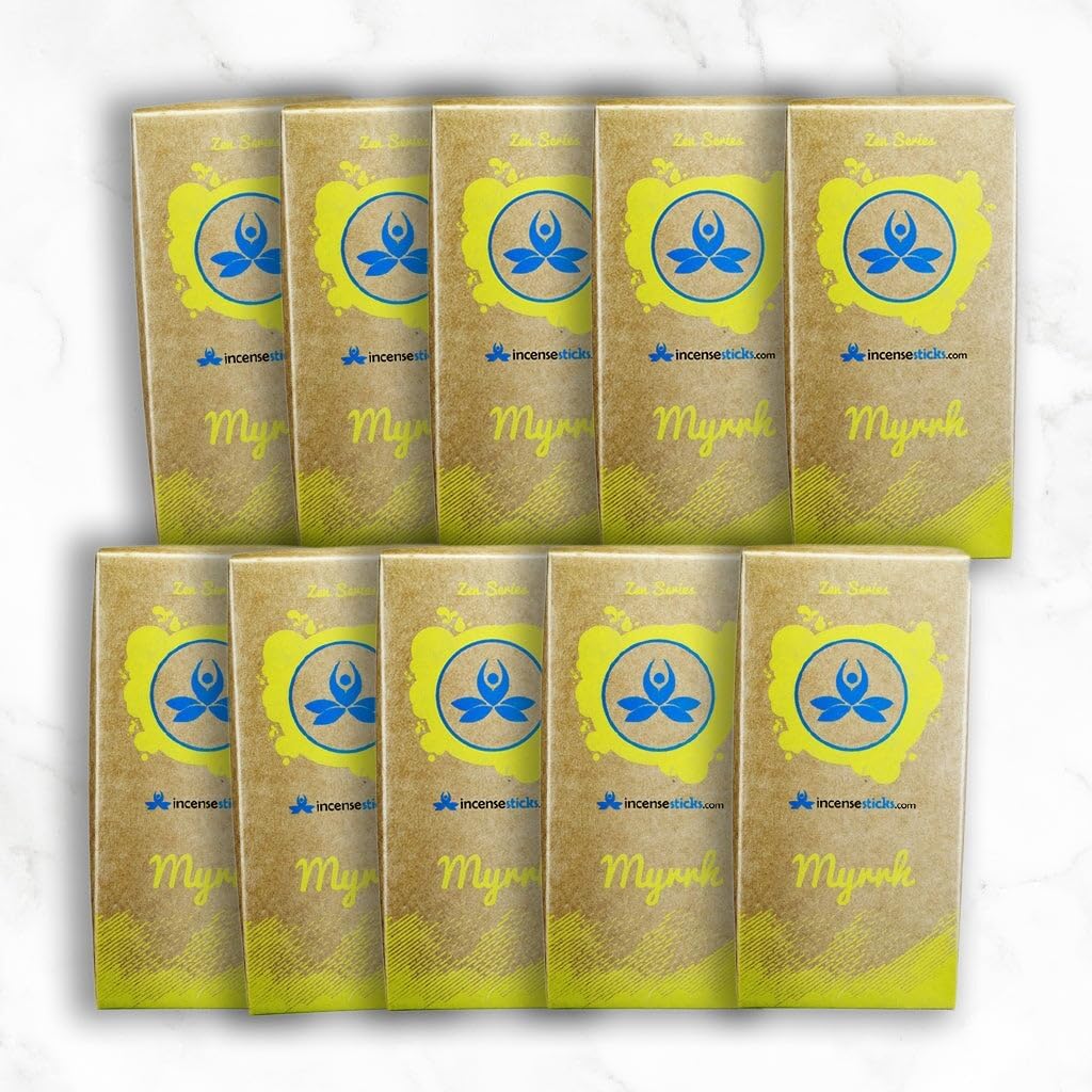 Zen Cones Myrrh Incense 10 Pack - Rich Warm Fragrance