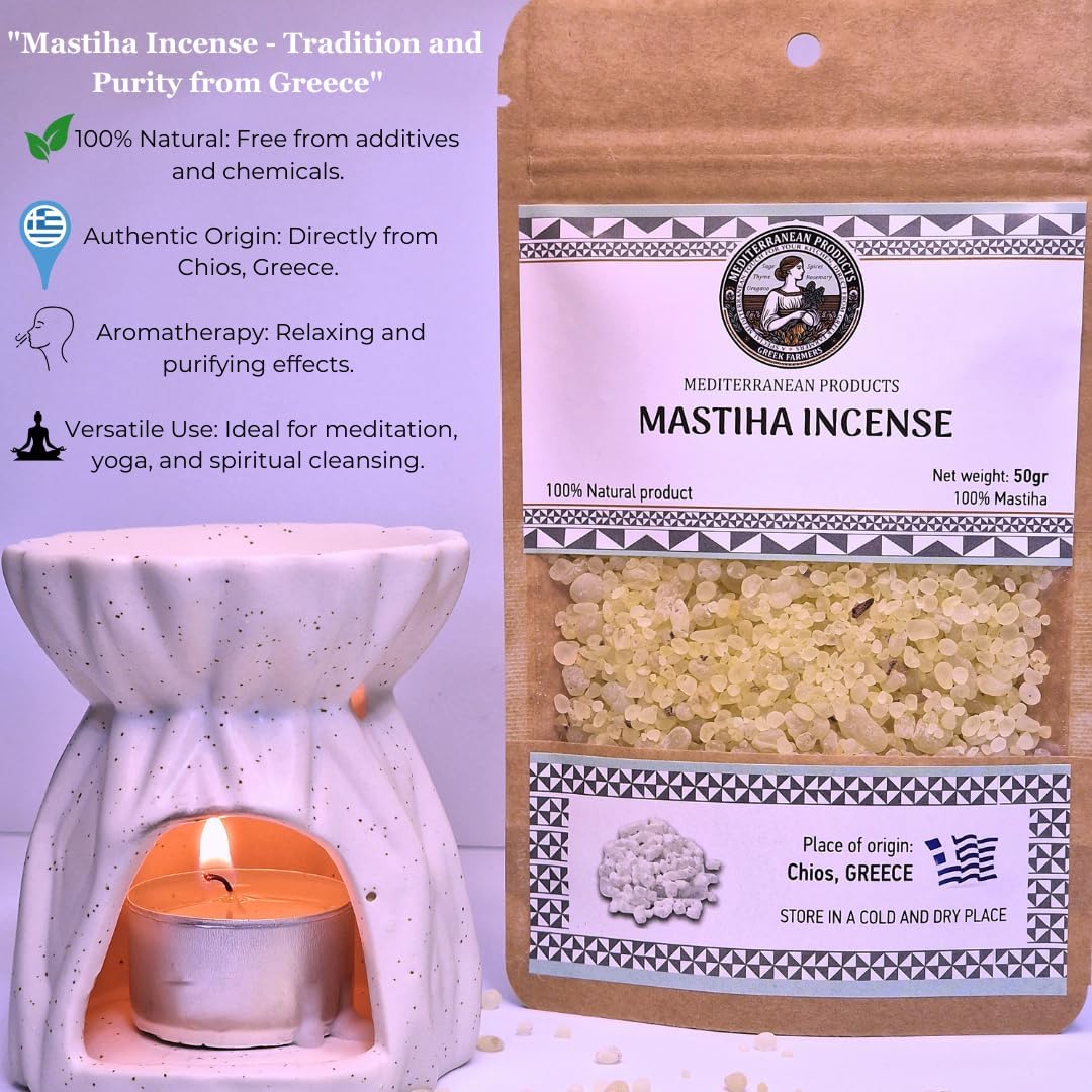 Mastihia Incense Resin Tears - Pure for Aromatherapy and Meditation