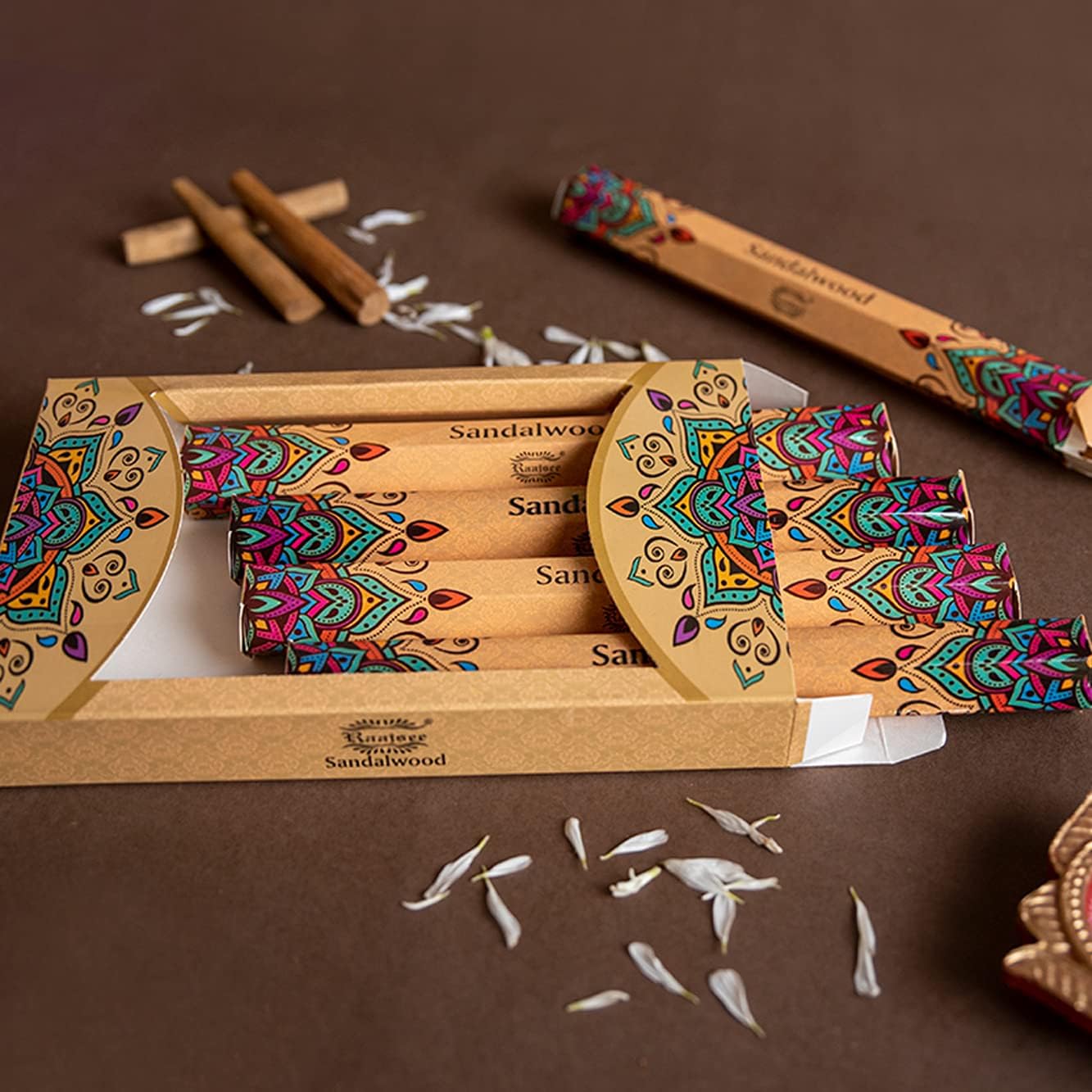 Raajsee Sandalwood Incense Sticks 15 Sticks x 5 Pack