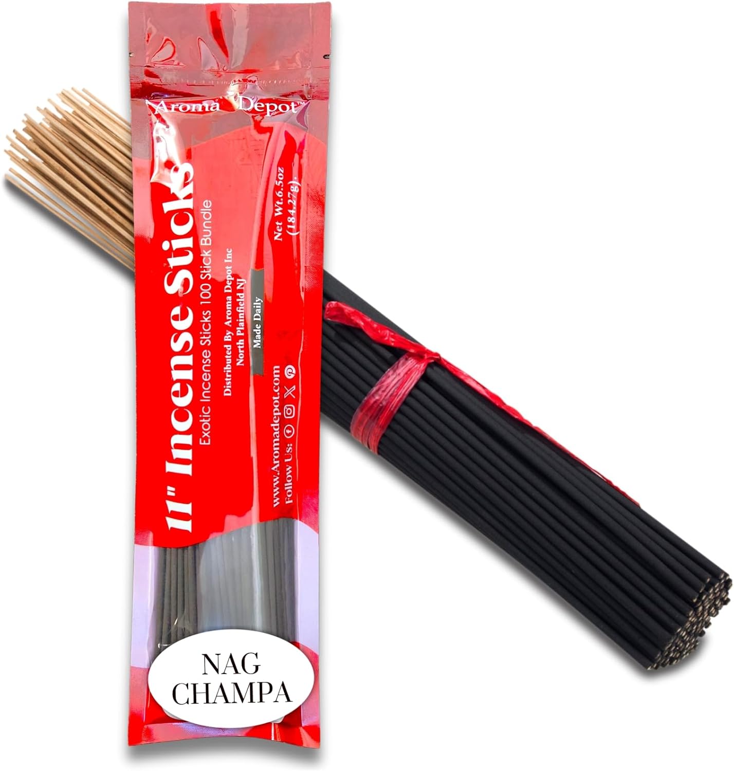 Nag Champa Incense Sticks - 11 Natural Burn for 45-60 Min