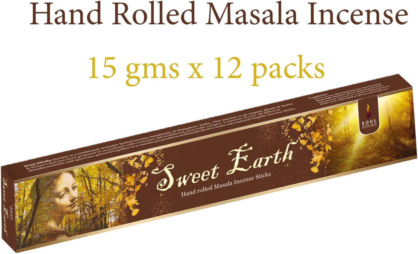 Soul Sticks Natural Sweet Earth Incense Sticks 180g Box