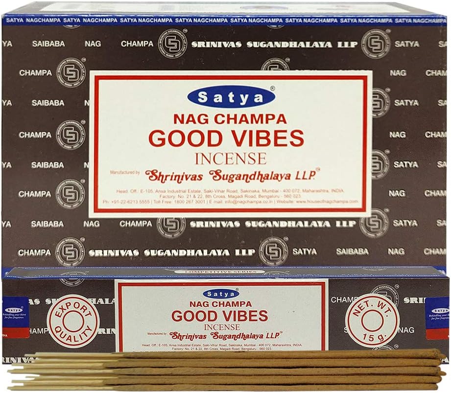Good Vibes Incense Sticks and Holder Bundle