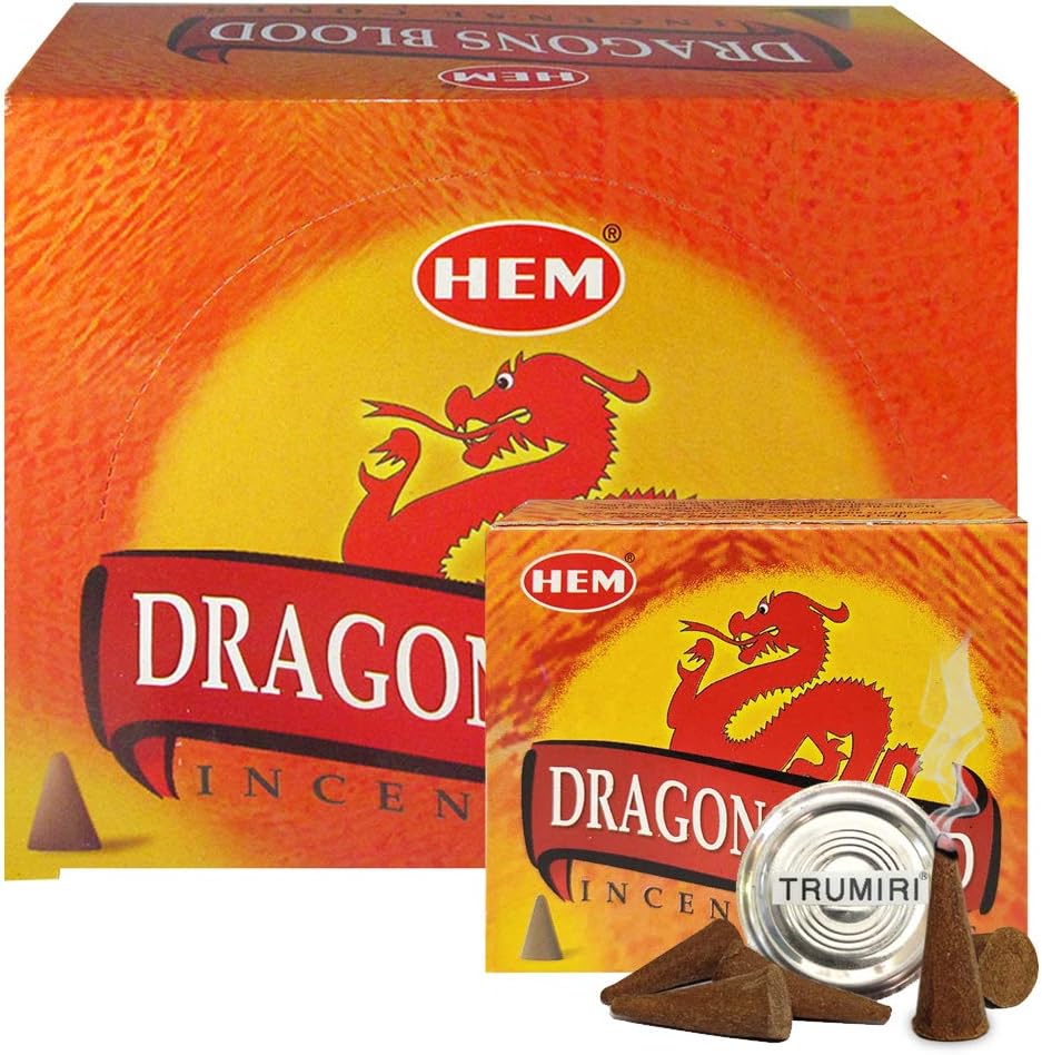 Dragons Blood Incense Cones and Burner Bundle