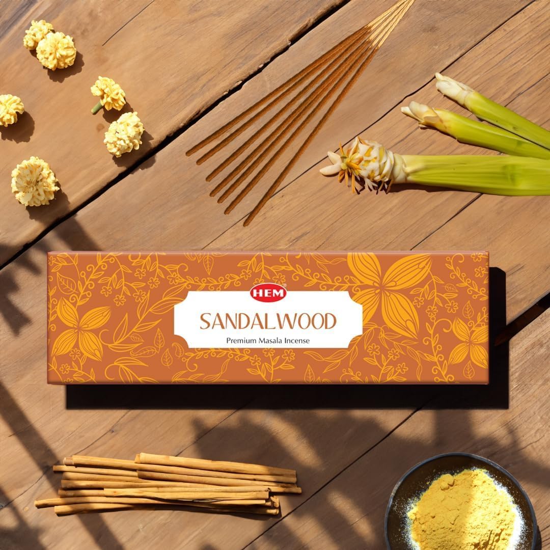 HEM Sandalwood Incense Sticks 100g - Premium Aromatic