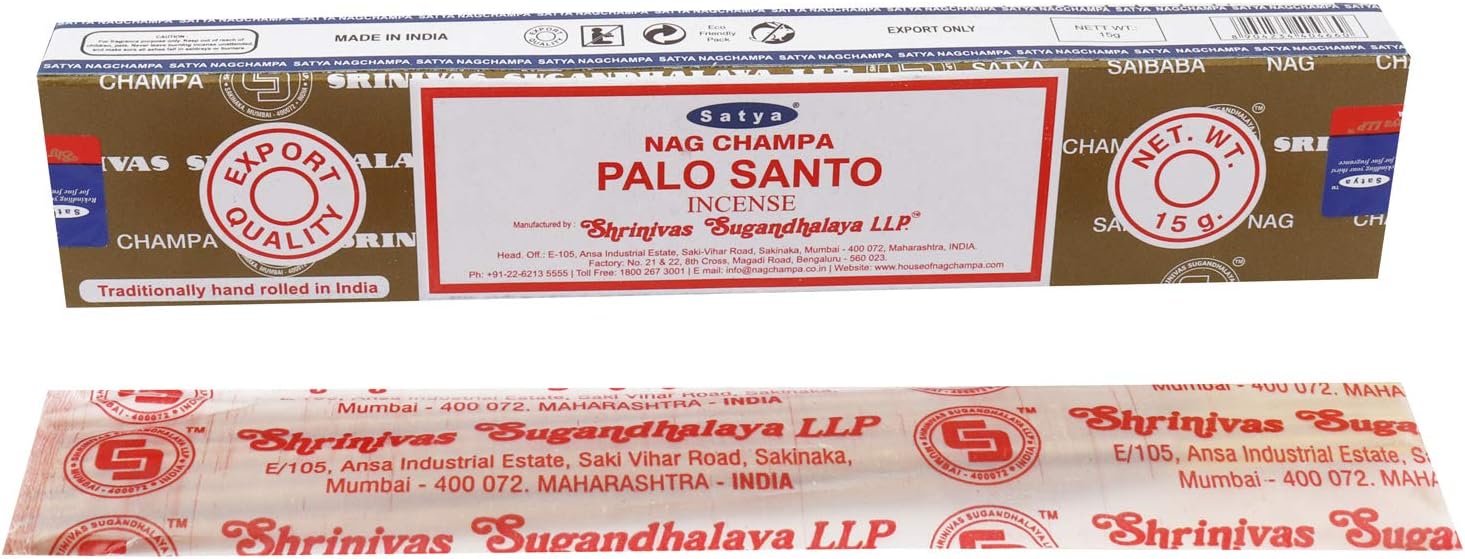 Satya Nag Champa Palo Santo Incense Sticks 12 Packs