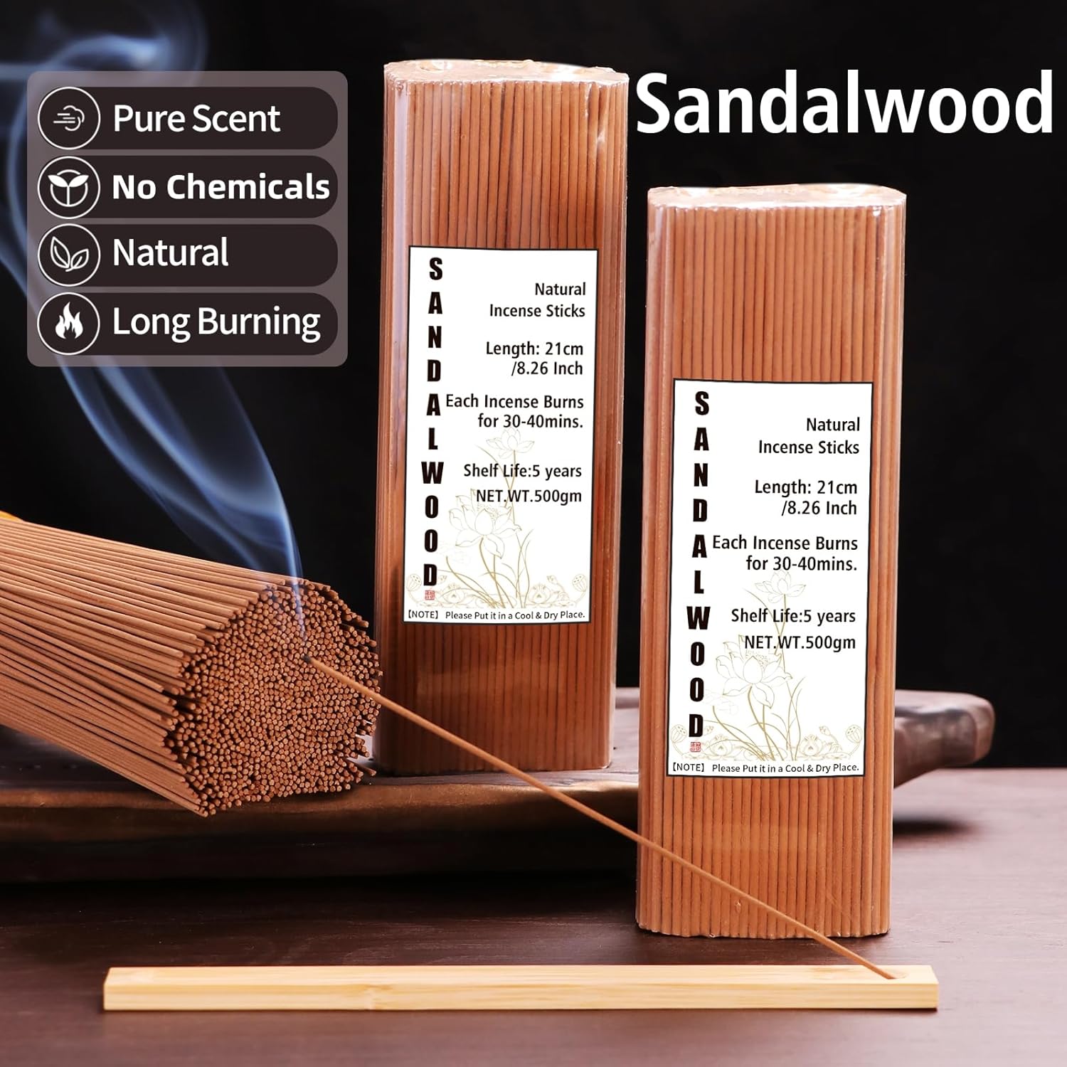 500pcs Incense Sticks with 2 Holders for Meditation and Relaxation