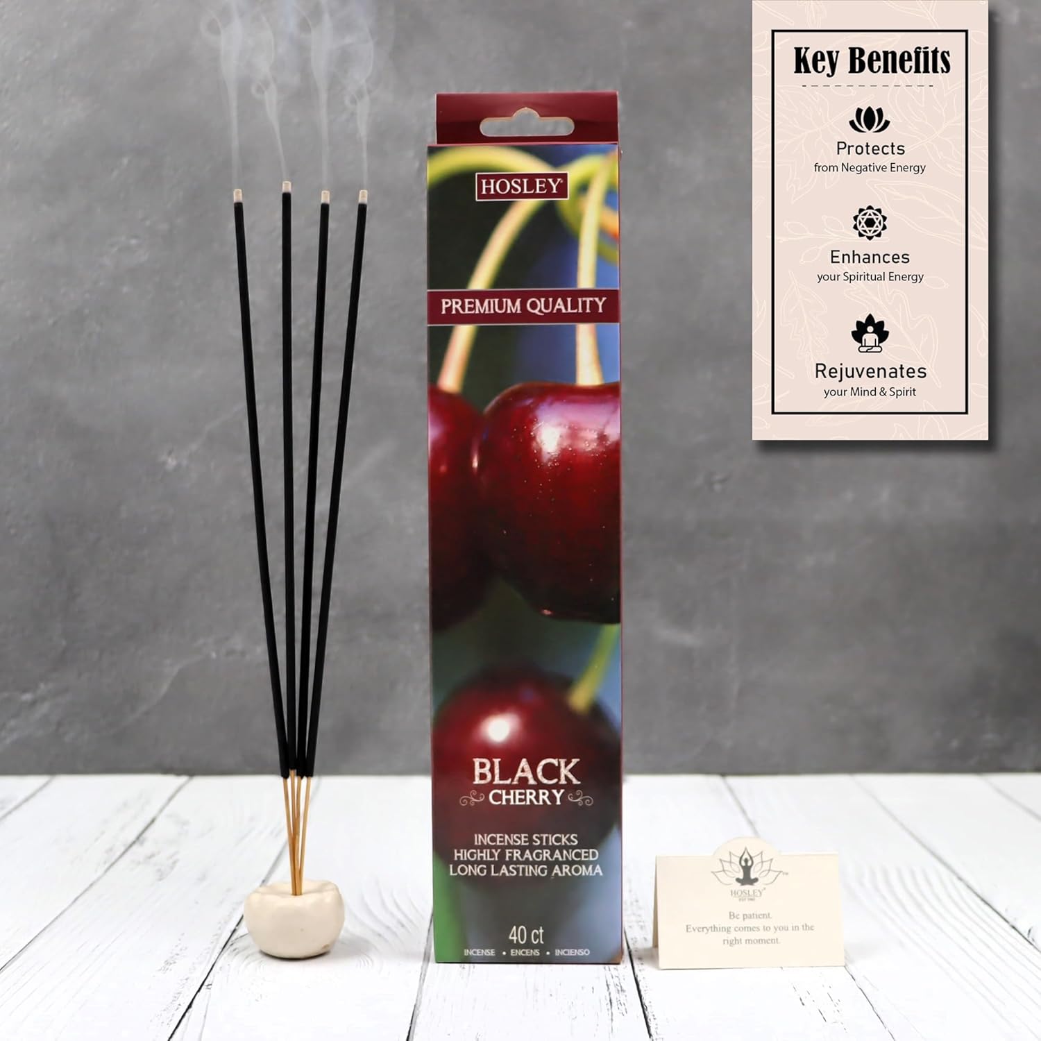 Hosley 120 Pack Incense Sticks Black Cherry