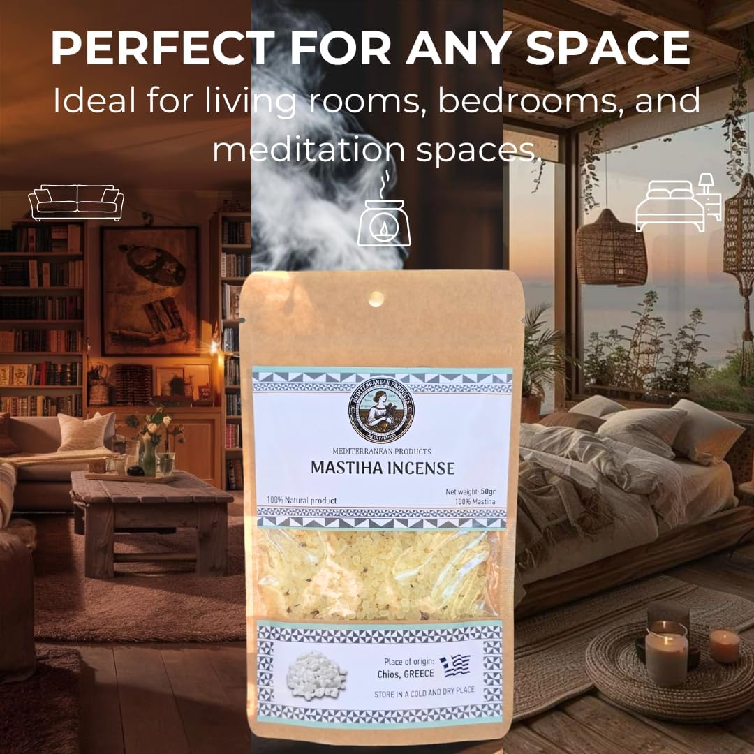 Mastihia Incense Resin Tears - Pure for Aromatherapy and Meditation