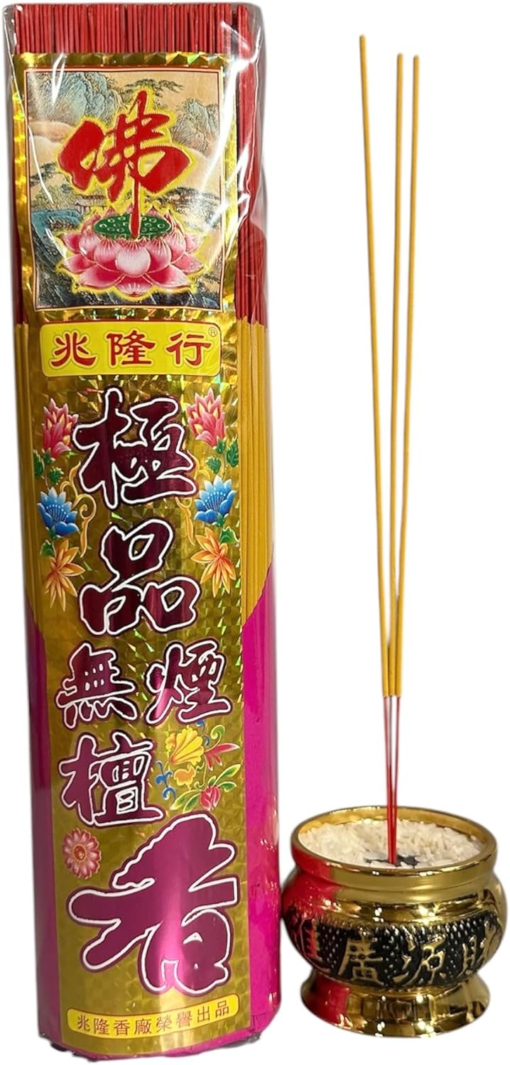 Traditional Chinese Joss Sticks with Sandalwood Scent 38 Min Burn Time Low Smoke