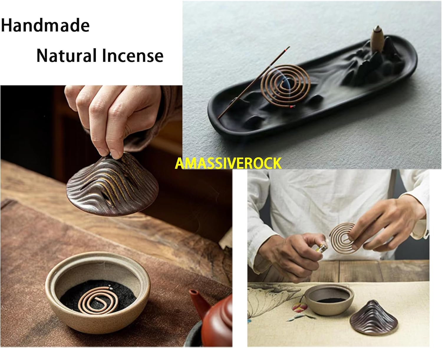 Lavender Coils Incense 48 PCS with Holder Burner