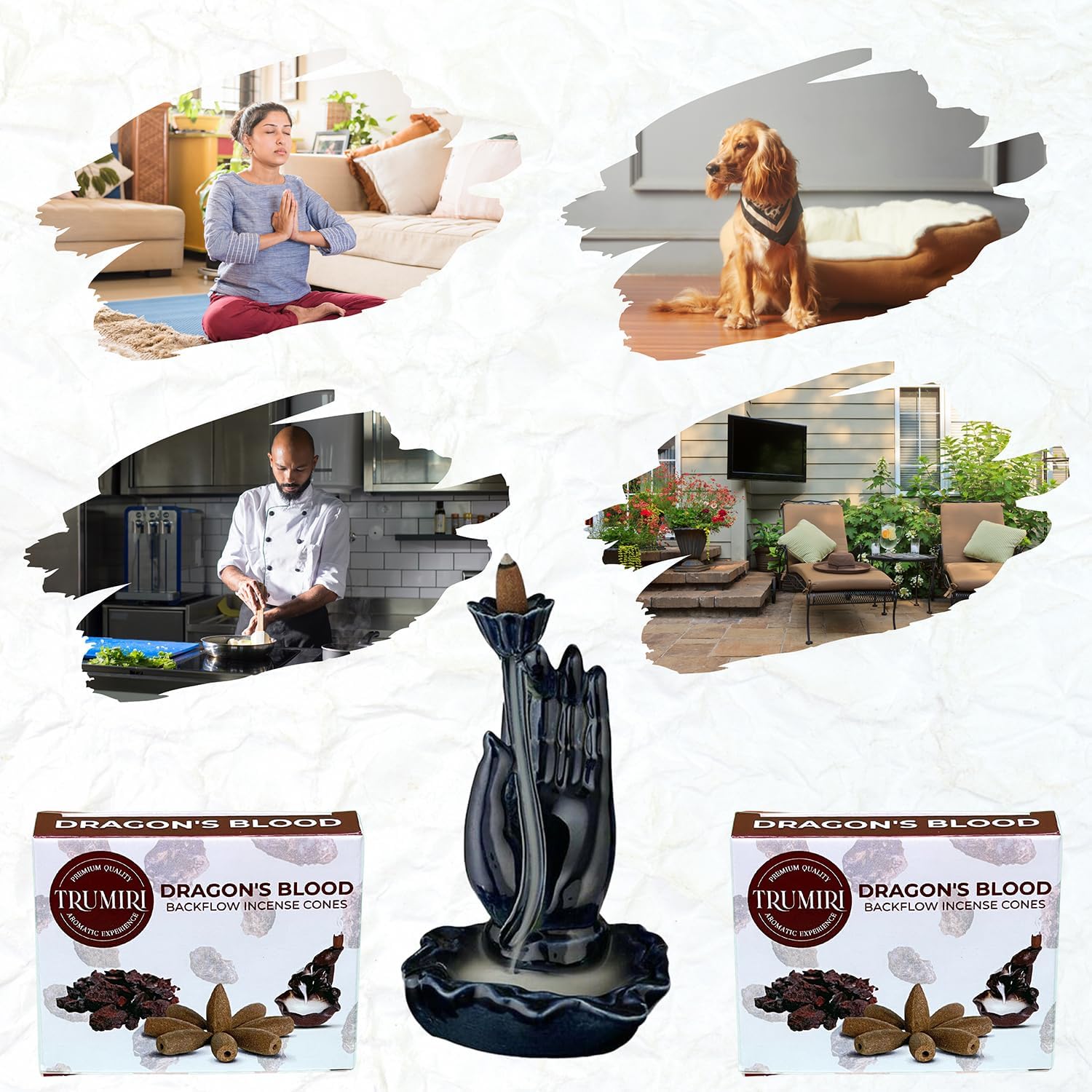 Dragons Blood Backflow Incense Cones Dual Pack
