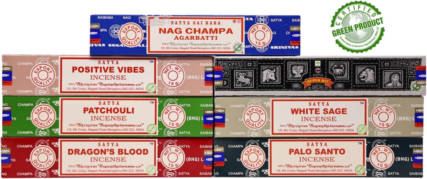EARTH Satya Incense Sticks Set of 7 - Natural Fragrances