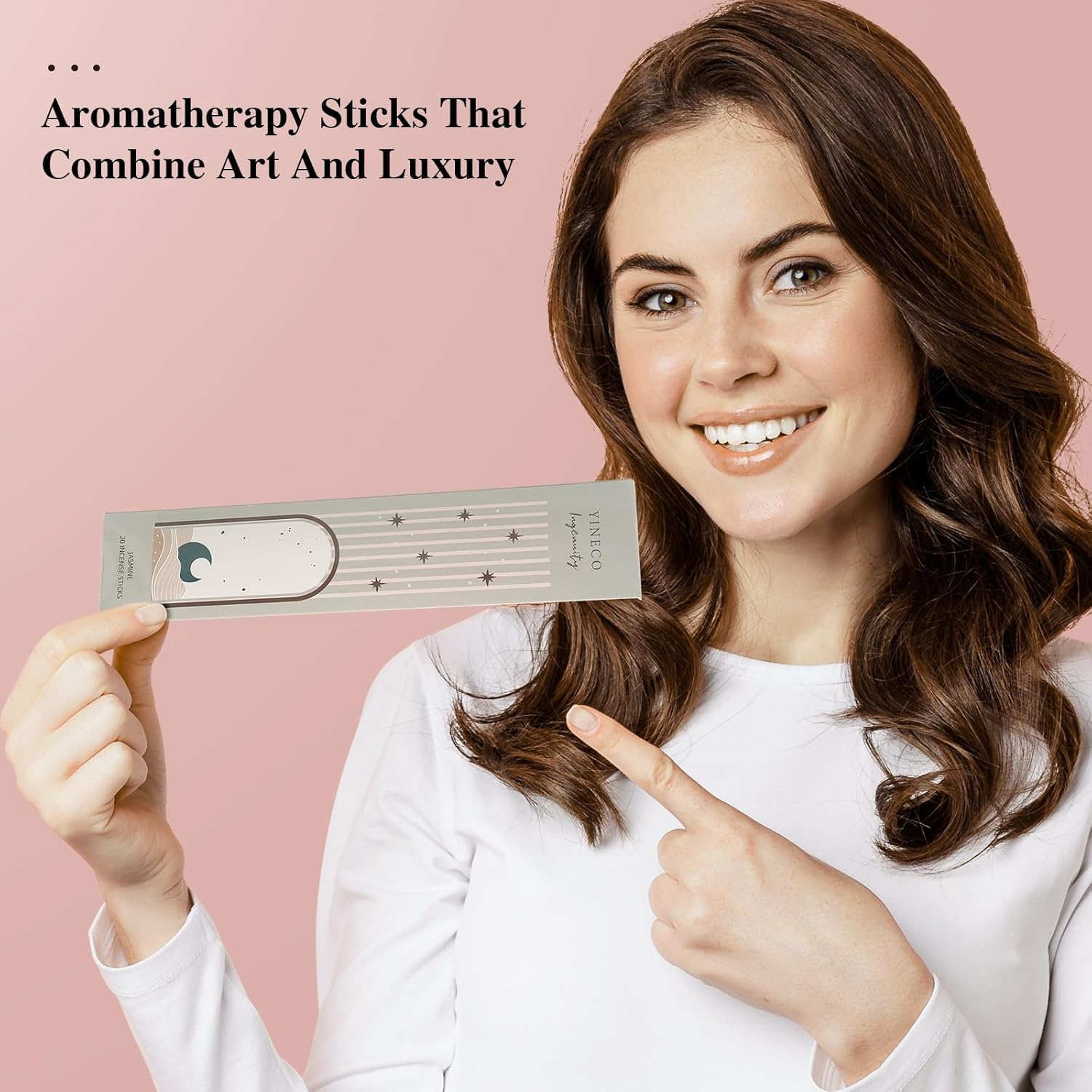 White Sage Sandalwood Incense Sticks Bundle - 100 Sticks Holder