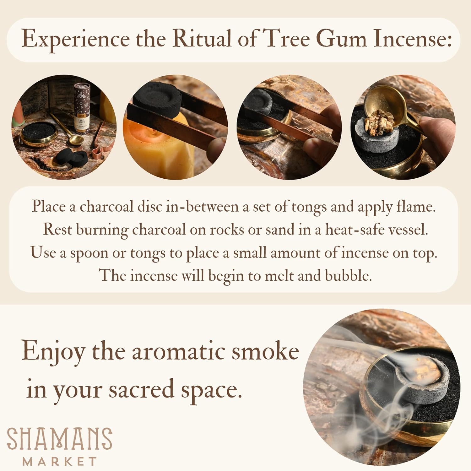 Shamans Market Copal Resin Incense - Peruvian Negro - Black - 1 oz 1
