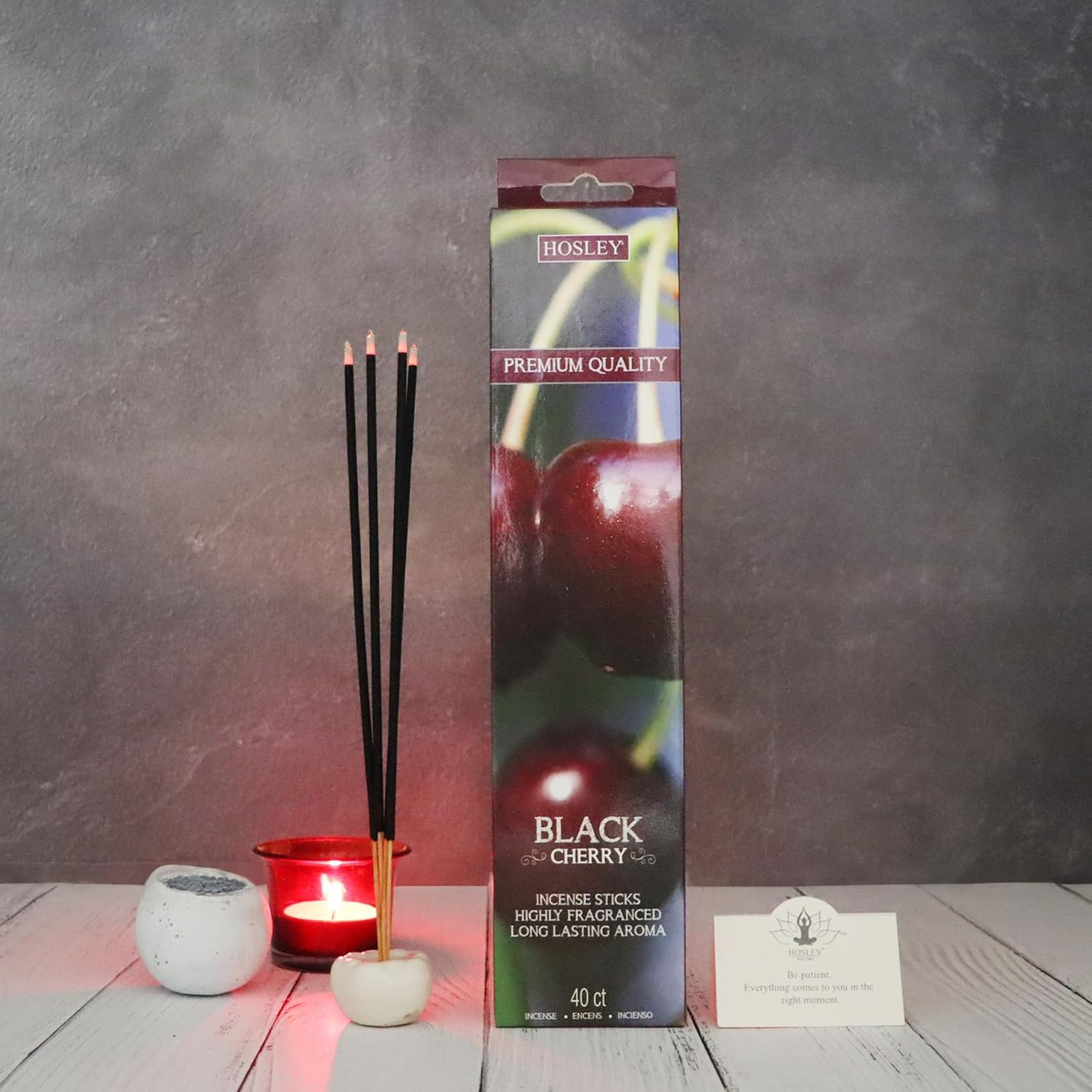 Hosley 120 Pack Incense Sticks Black Cherry