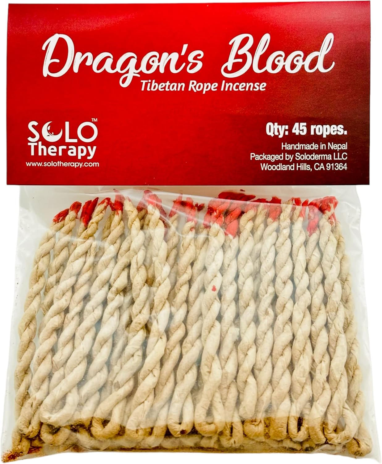 Dragons Blood Tibetan Rope Incense - 45 Ropes
