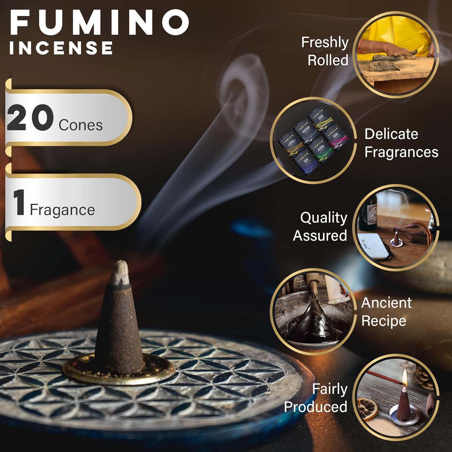Fumino Tropical Rainforest Incense Cones 20 per Box