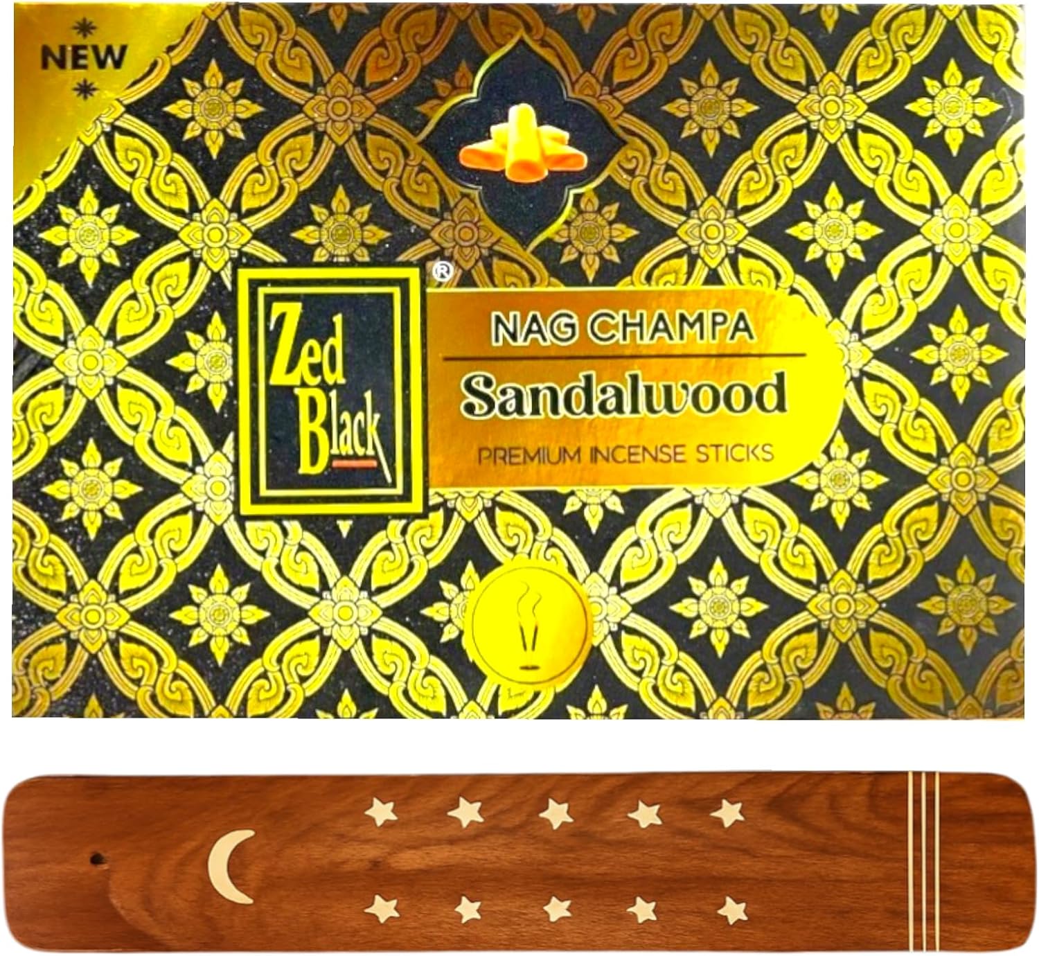 Premium Nag Champa Sandalwood Incense Sticks 15g x 12 Pack