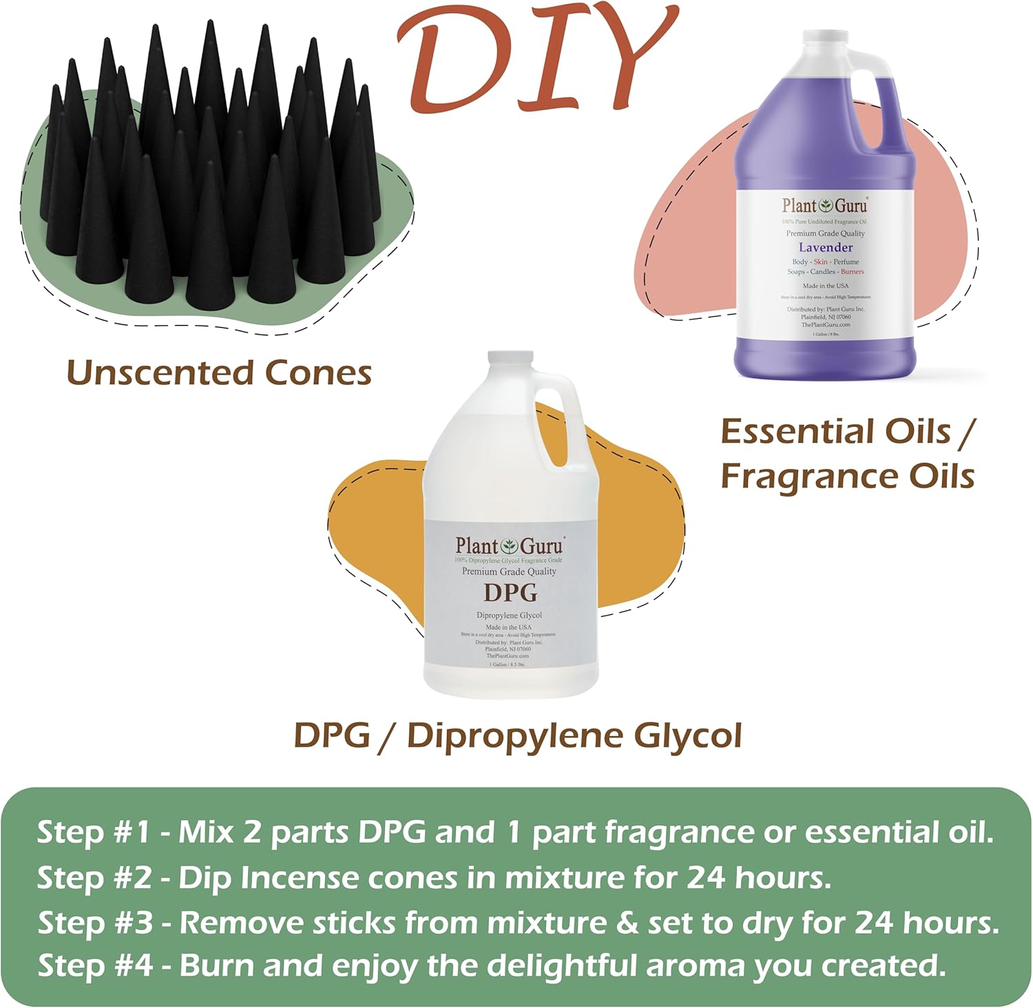 100 Unscented Charcoal Incense Cones for DIY Aromatherapy