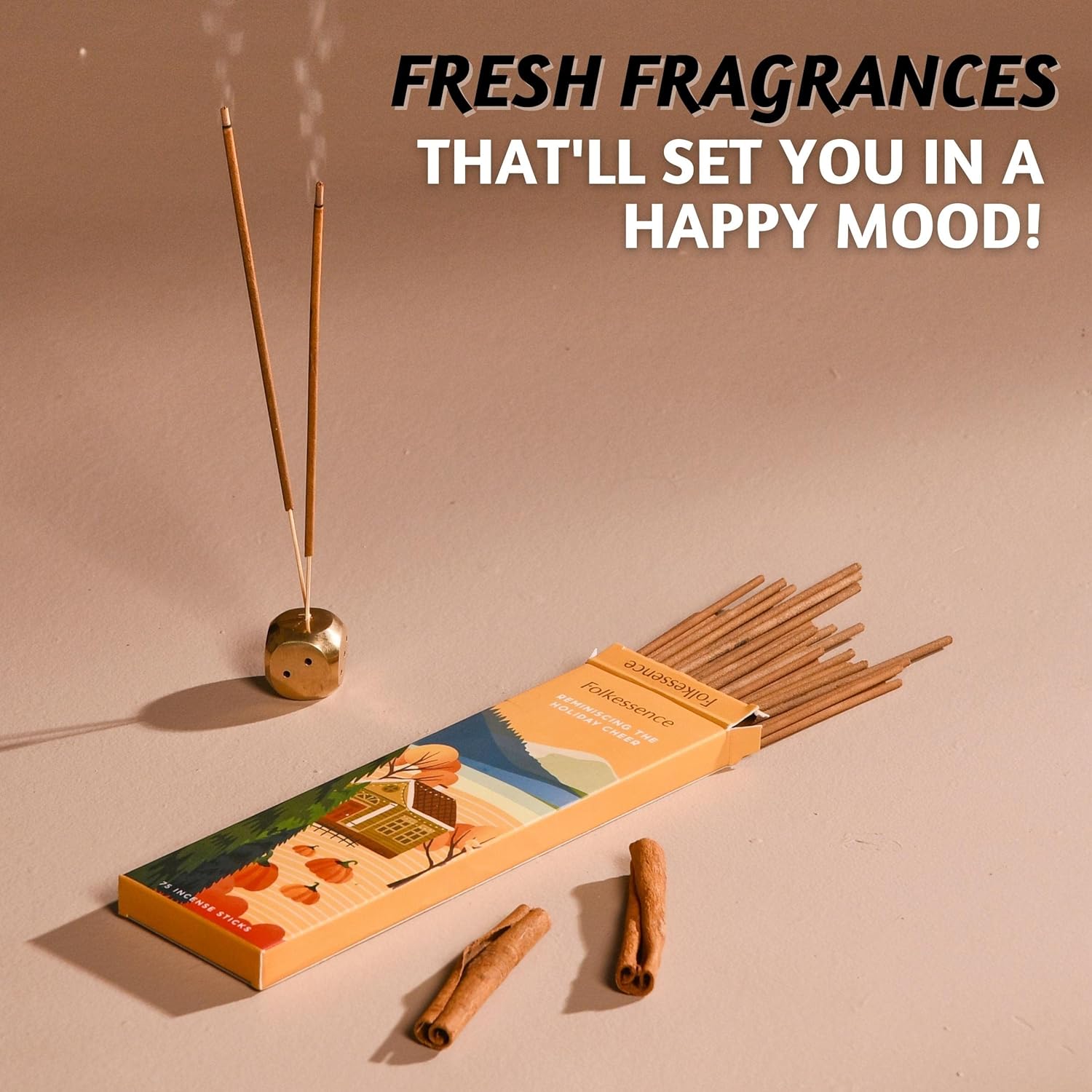 Folkulture Pumpkin Spice Incense Sticks Pack of 75