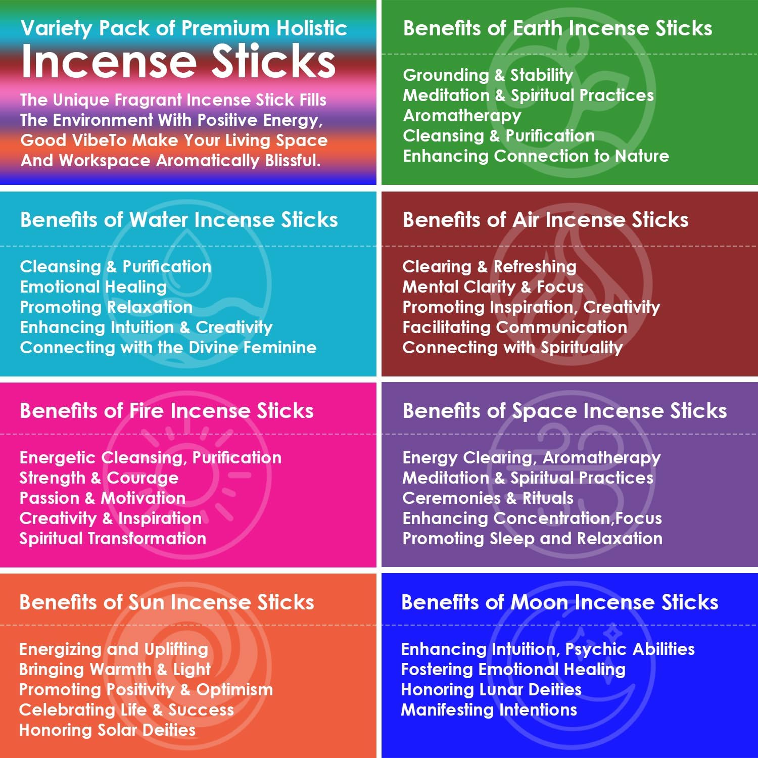 Simply Vedic Premium 5 Elements Incense Sticks Set