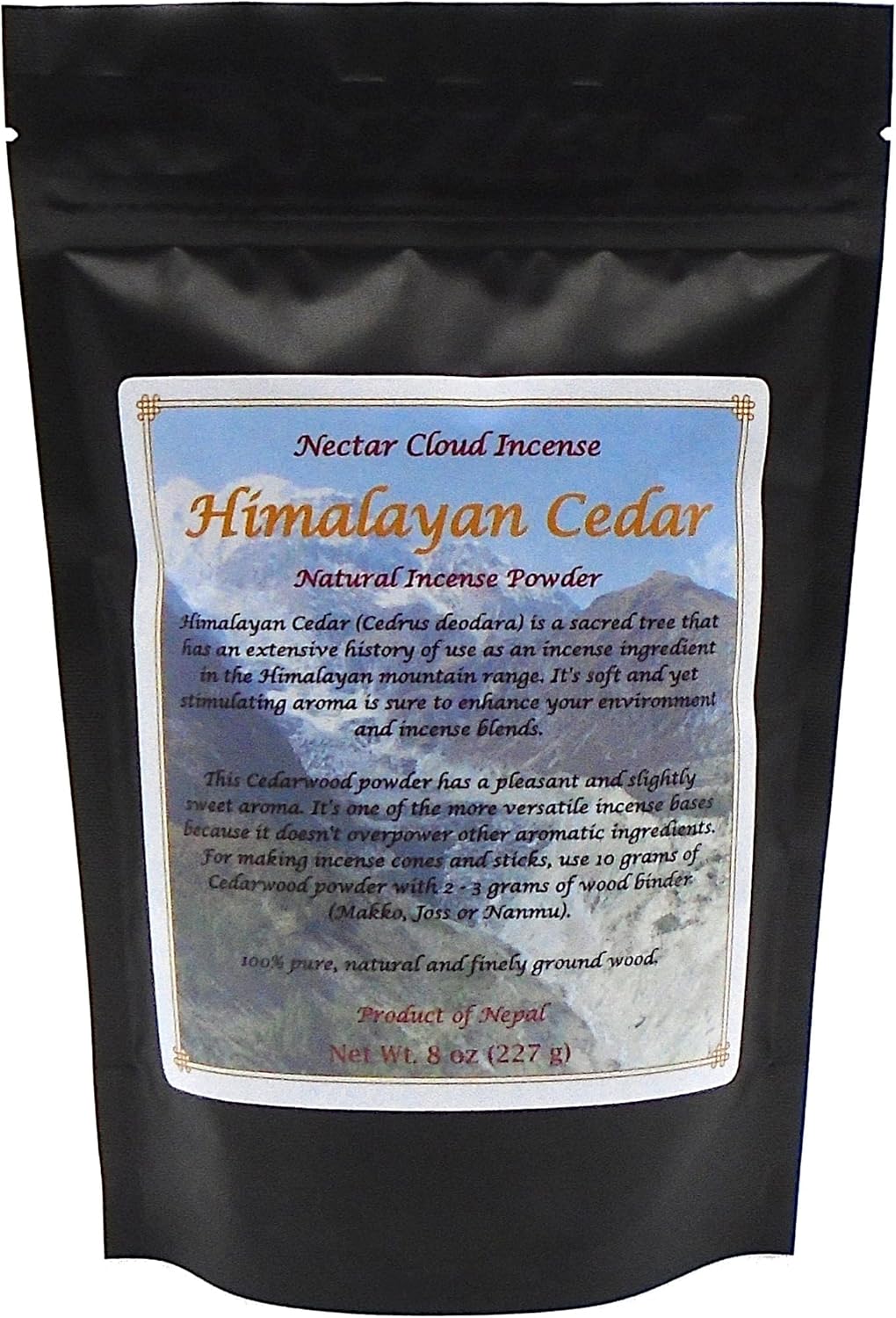 Nectar Cloud Cedarwood Powder 8 oz for Incense