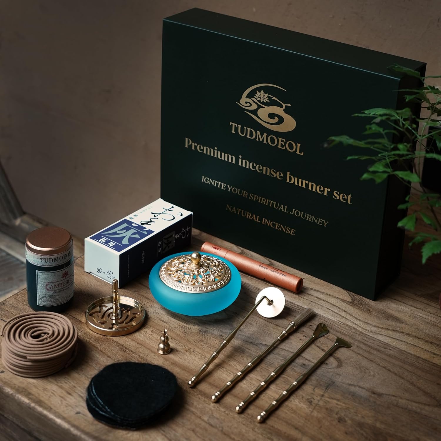 Powder Incense Burner Kit with Gift Box - Blue