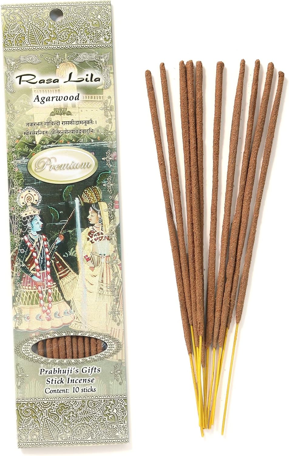 Prabhujis Gifts Rasa Lila Incense Sticks - Agarwood 3 Packs of 10