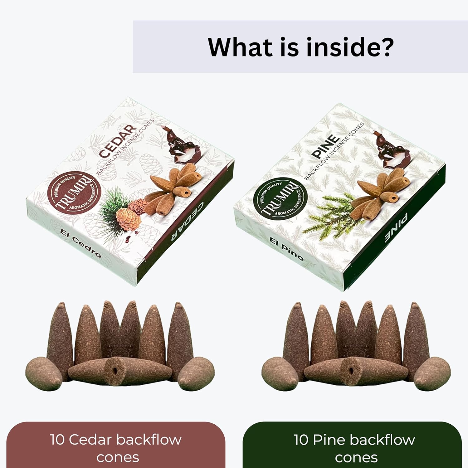 TRUMIRI Backflow Incense Cones - 20 Pack