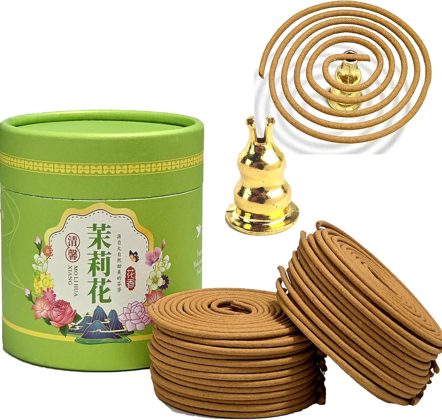 Jasmine Coils Incense 48PCS with Holder