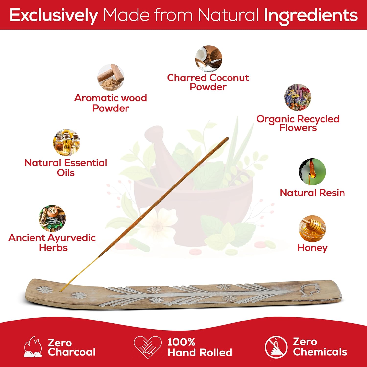 Satya Nagchampa Dragon Blood Incense Sticks 45 GMS with Raajsee Holder
