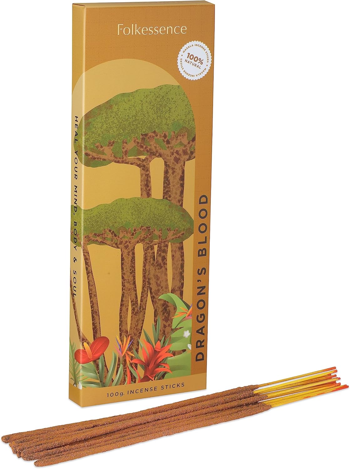 Folkculture Dragons Blood Organic Incense Sticks