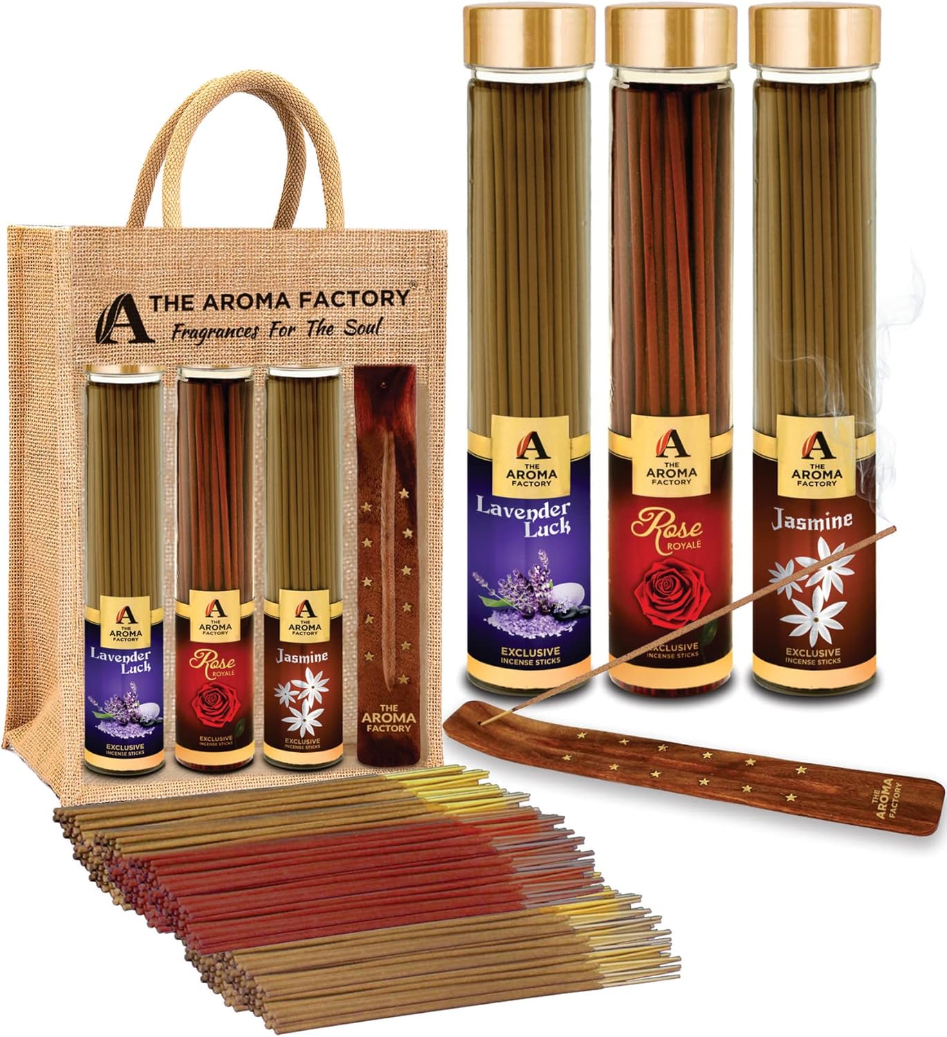 The Aroma Factory Organic Incense Sticks No Charcoal Set