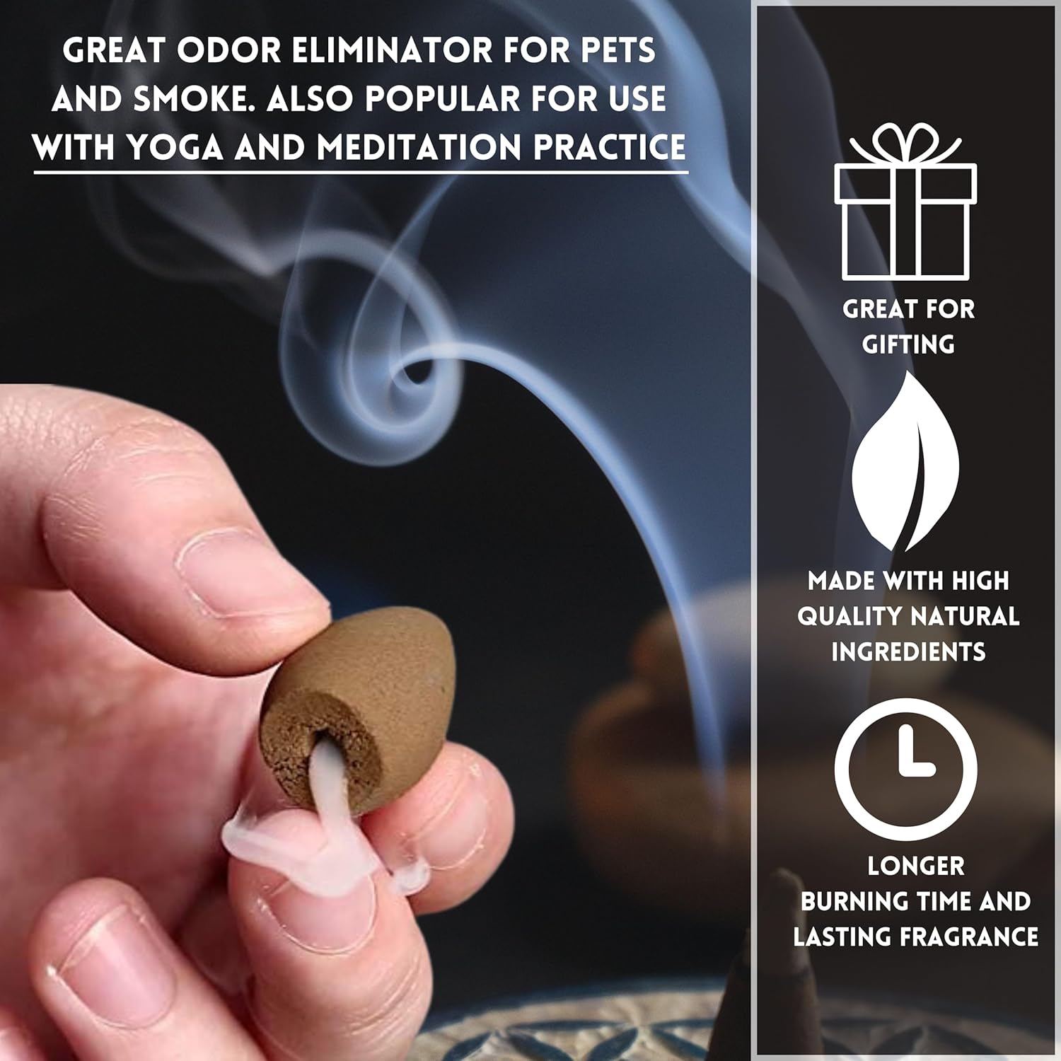 Soul Sticks Assorted Backflow Incense Cones for Meditation and Yoga