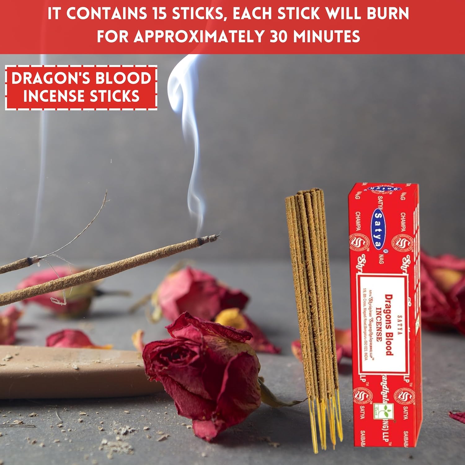 Satya Nag Champa Incense Sticks Dragons Blood