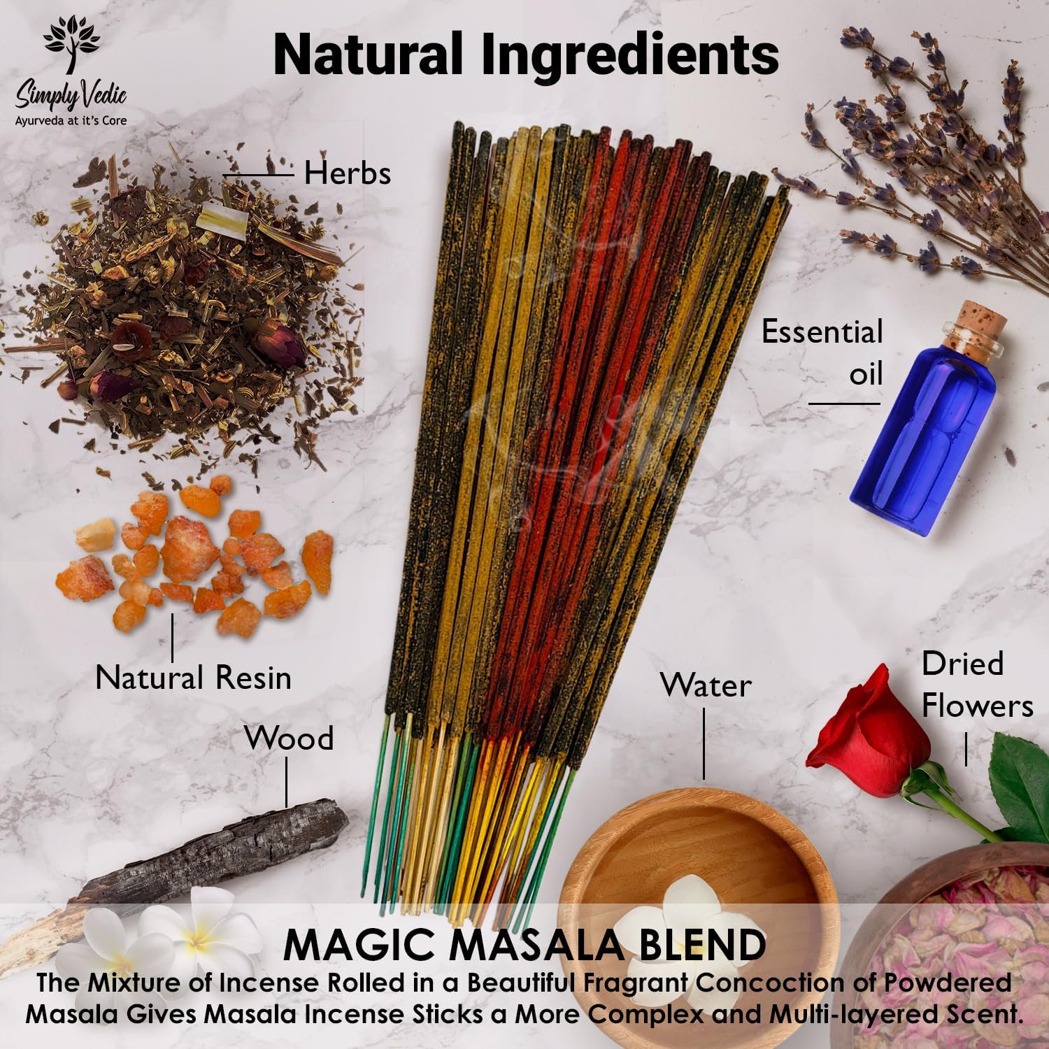 Simply Vedic 7 Chakra Incense Sticks Set
