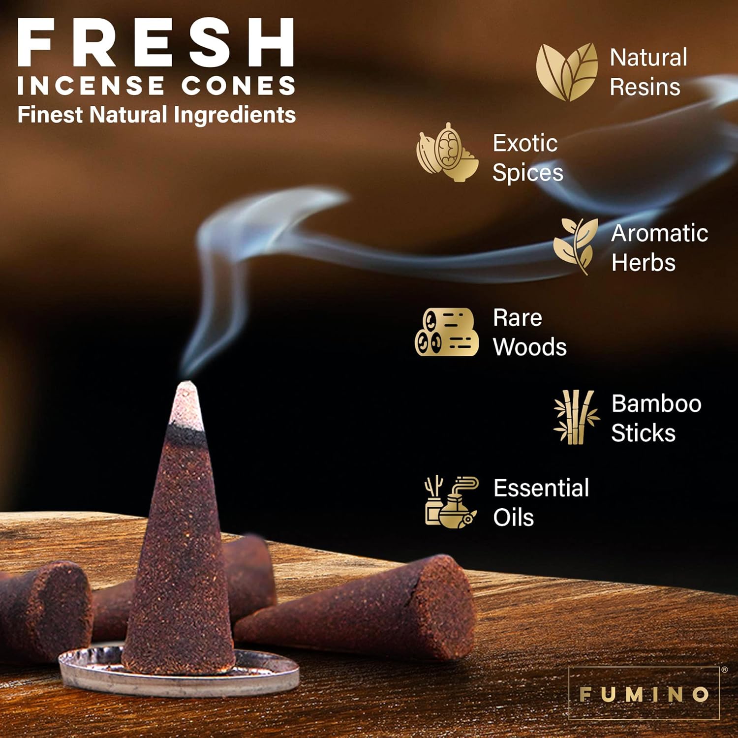 Fumino Tropical Rainforest Incense Cones 20 per Box