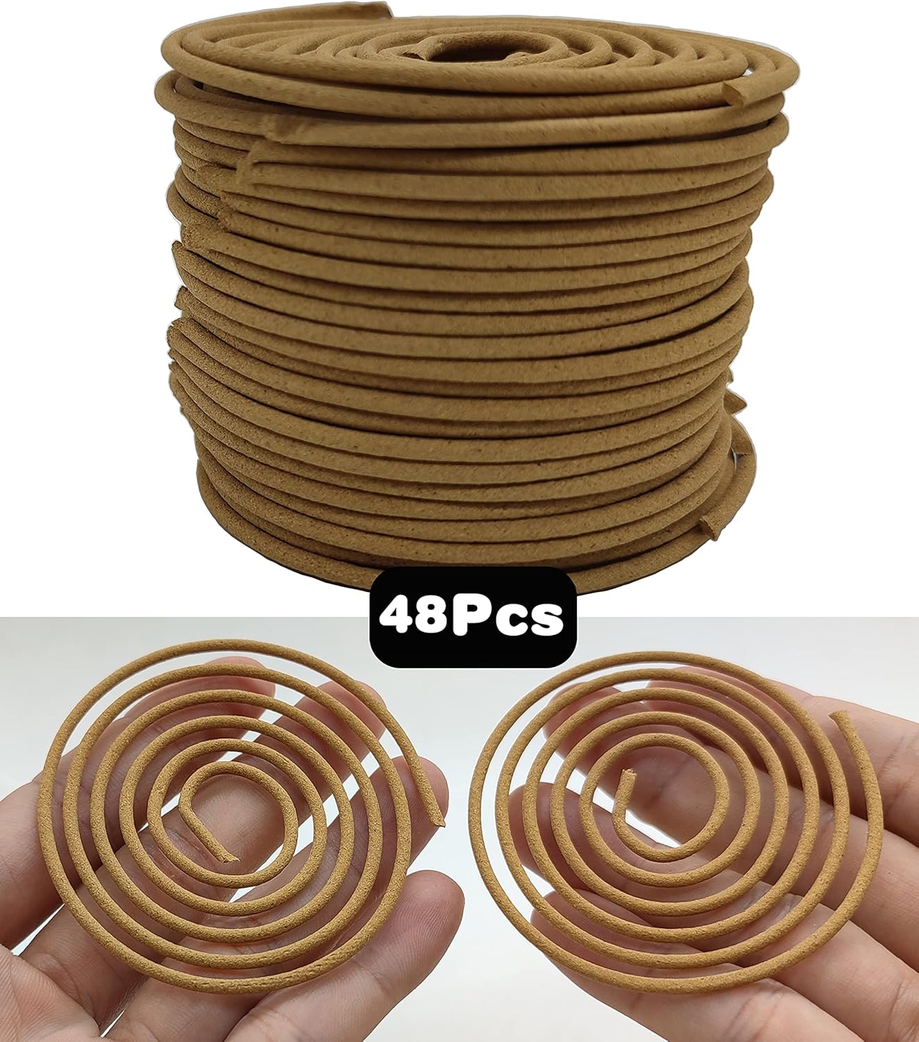 WORAMUK 48-Pack Lavender Sandalwood Coil Incense Set