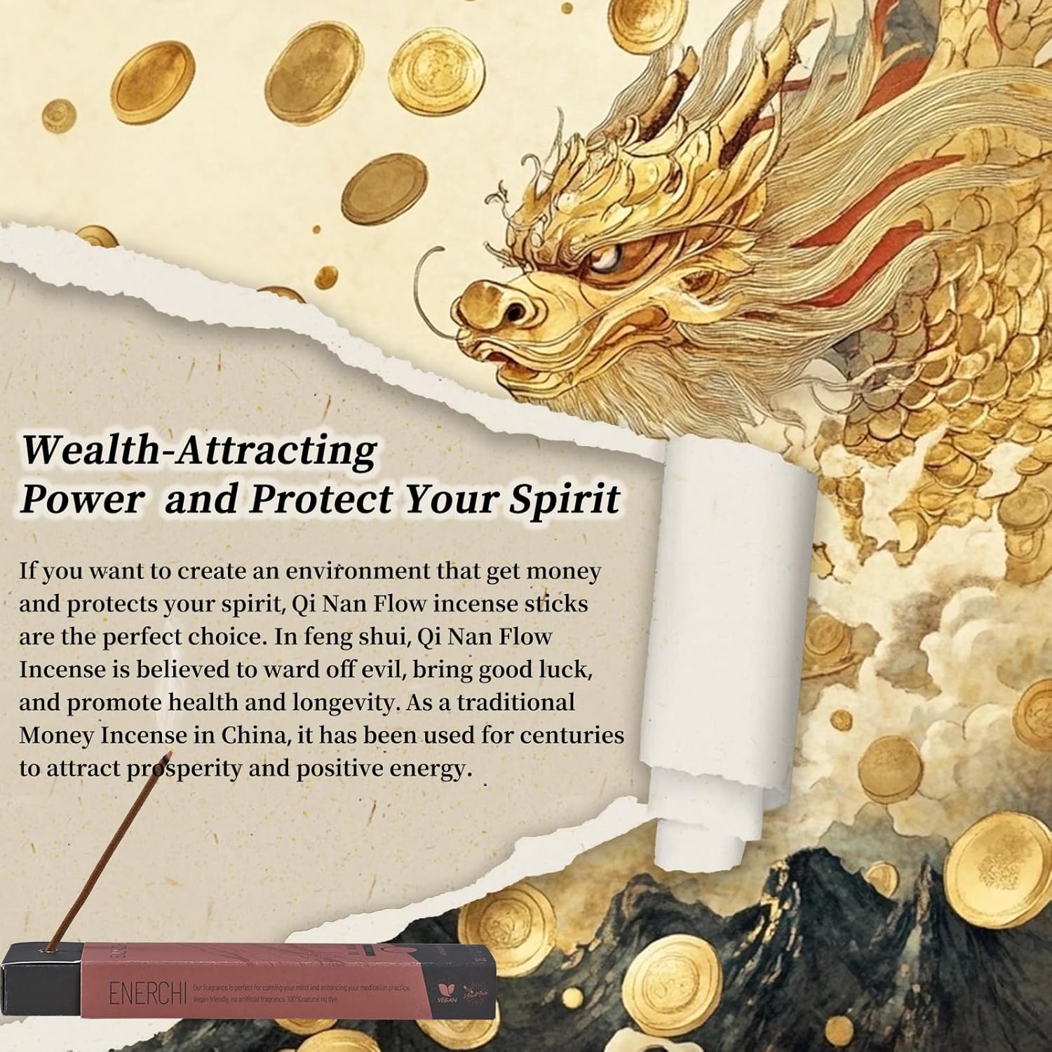 Money Incense Sticks Attract Wealth Business Luck