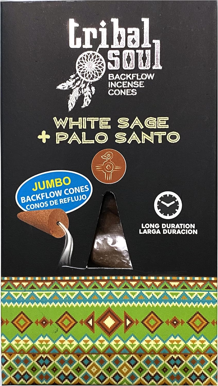 Tribal Soul Back Flow Incense Cones - 60 Cones with 6 Scents Sampler