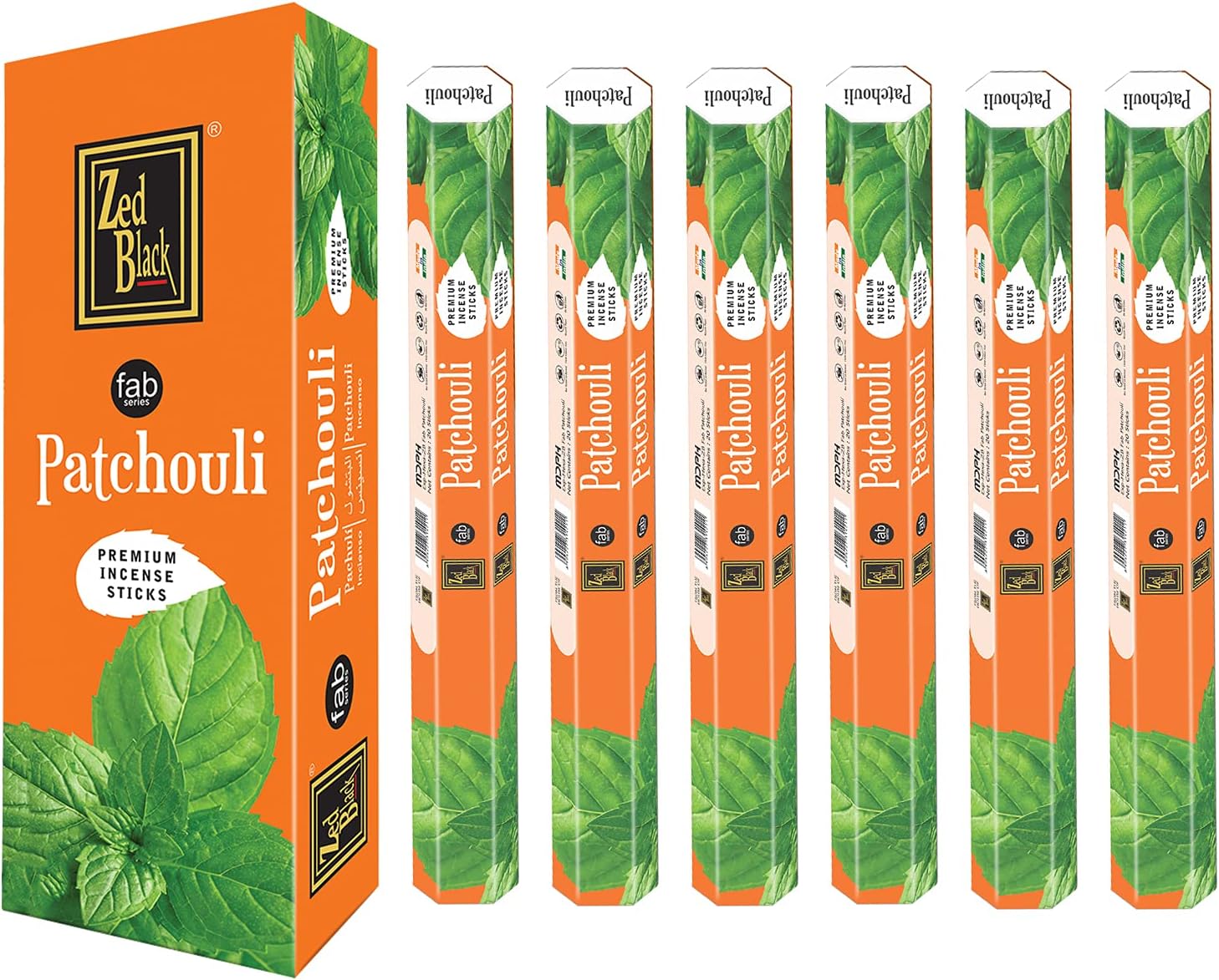 ZED BLACK Premium Patchouli Incense Sticks - 120 Total