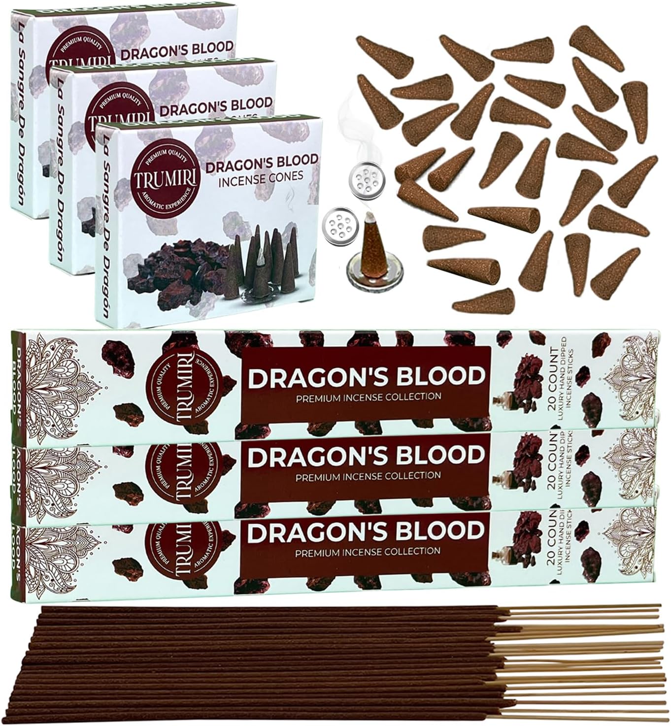 Dragons Blood Incense Sticks and Cones Combo Pack
