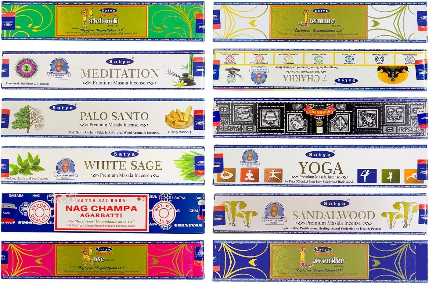 Natures Own Incense Sticks 12 Boxes Variety Pack